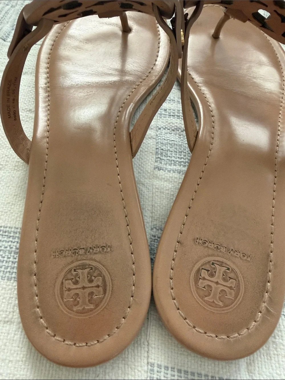 Tory Burch Miller Sandal, light sand, size 11